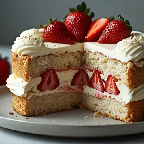strawberry shortcake cheesecake cake recipe