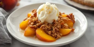 Crispy Peach Crisp with Fresh Summer Peaches