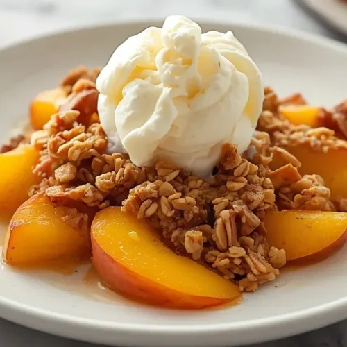 best peach crisp with fresh peaches recipe