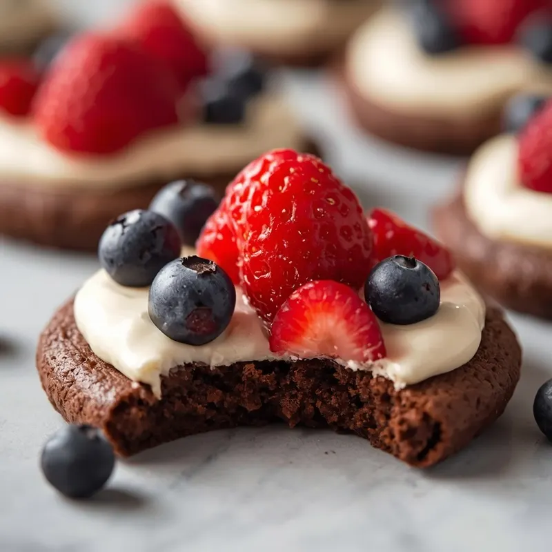 Gooey Brownie Fruit Pizza Cookies for Chocolate Lovers