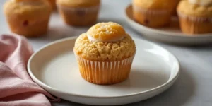 Easy Peach Cobbler Cupcakes with Canned Peaches