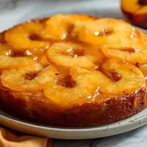 canned peach upside down cake recipe