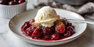Juicy Cherry Cobbler with Fresh Summer Cherries