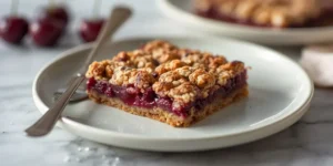Crunchy Cherry Crumble Bars for Afternoon Snacks