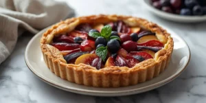 Juicy Cherry Plum Berry Tart for Late Summer Gatherings