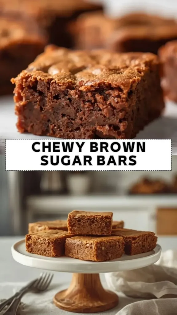 Chewy Brown Sugar Bars with Soft Center chewy brown sugar bars with soft center and golden crust