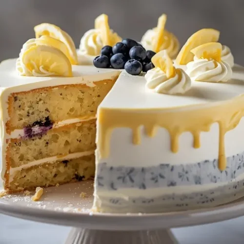 decorated lemon blueberry layer cake recipe
