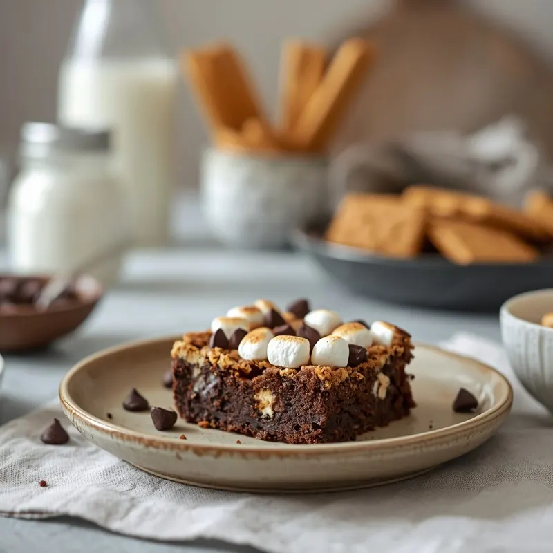 Easy S’mores Brownies with Box Brownie Mix