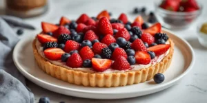 Elegant Berry Tart with Fresh Summer Fruit