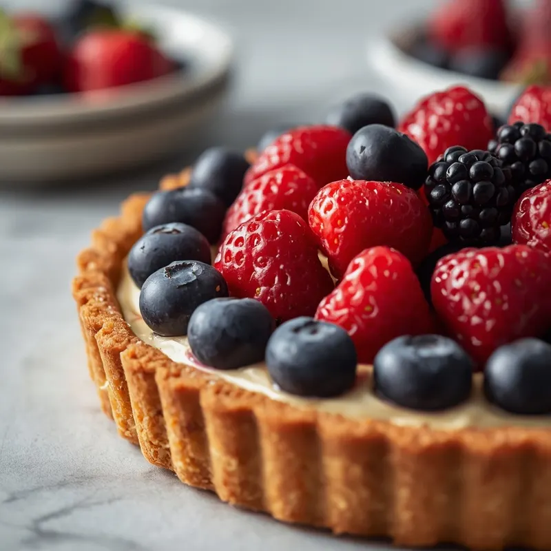 Step-by-step fresh berry tart