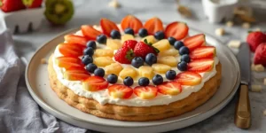 Giant Fruit Pizza Cookie Cake for Celebration Desserts