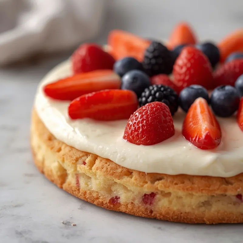 Giant Fruit Pizza Cookie Cake for Celebration Desserts