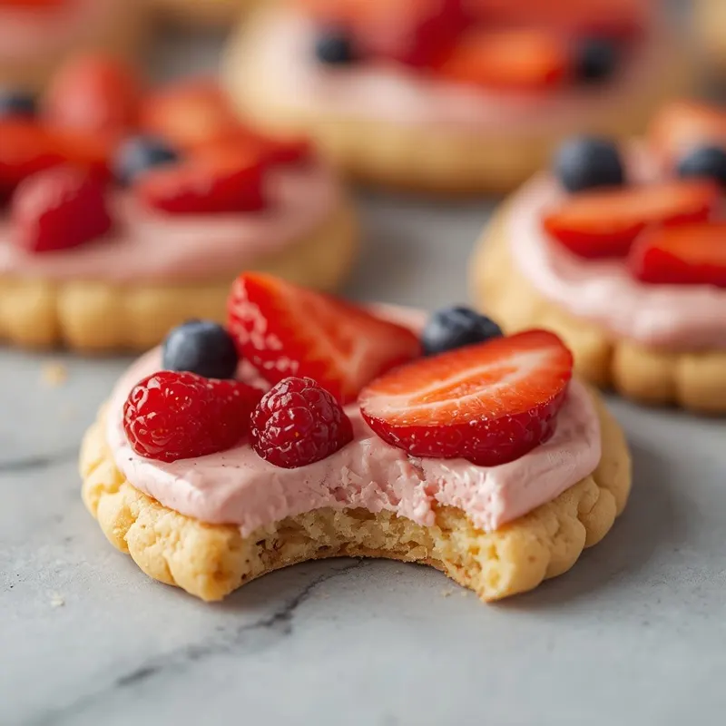 Colorful Fruit Pizza Cookies for Summer Dessert Parties