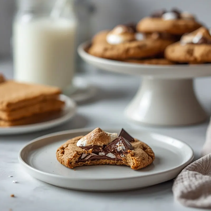 Gooey S’mores Cookies for Backyard Campfire Nights