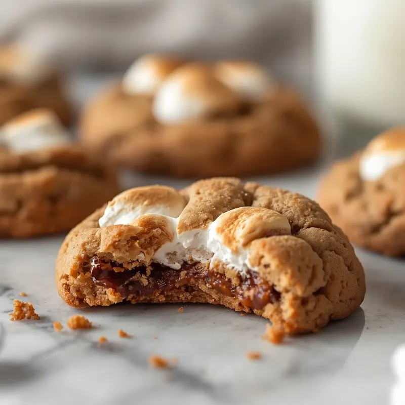 Gooey S’mores Cookies for Backyard Campfire Nights