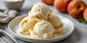 Creamy Homemade Peach Ice Cream for Hot Summer Days
