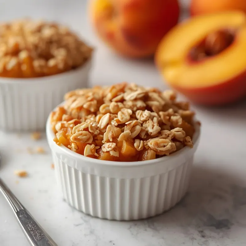 Individual Peach Crisps for Small Batch Desserts