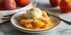Lazy 3 Ingredient Peach Cobbler for Last Minute Guests