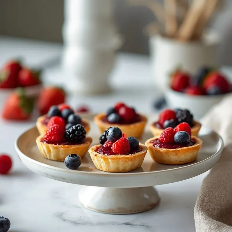 Bite Size Mini Berry Tarts for Dessert Grazing Boards