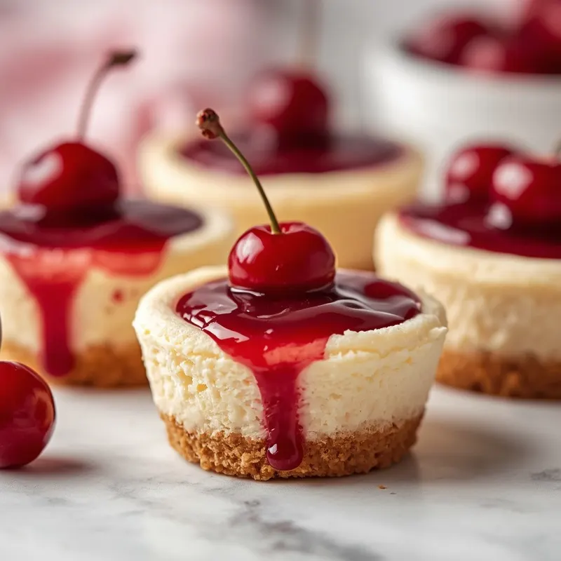 Creamy Mini Cherry Cheesecake Pies for Party Desserts