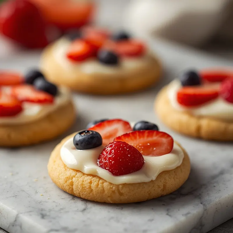 Mini Fruit Pizza Cookies for Kids Birthday Snack Tables Mini Fruit Pizza Cookies for Kids Birthday Snack Tables