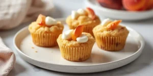 Mini Peach Cobbler Cupcakes for Party Dessert Tables