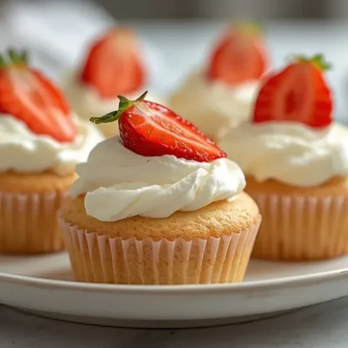 mini strawberry shortcake cupcakes recipe