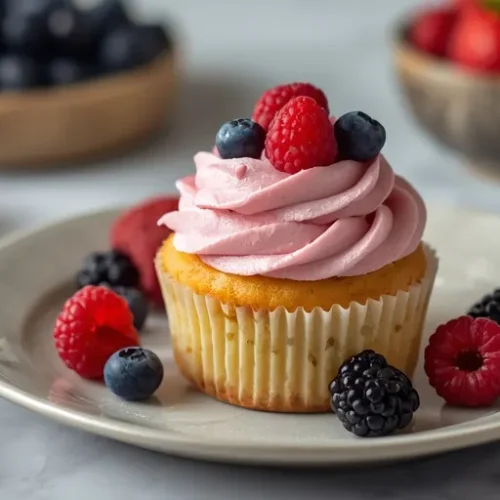 mixed berry vanilla cupcakes recipe