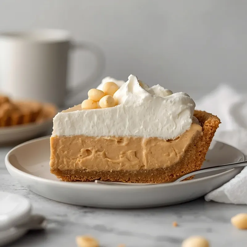 Creamy No Bake Peanut Butter Pie with Cool Whip