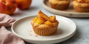 Gooey Peach Cobbler Cookie Cupcakes for Creative Dessert Nights