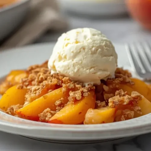 peach cobbler crisp recipe