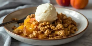 Easy Peach Crisp with Frozen Peaches for Busy Nights