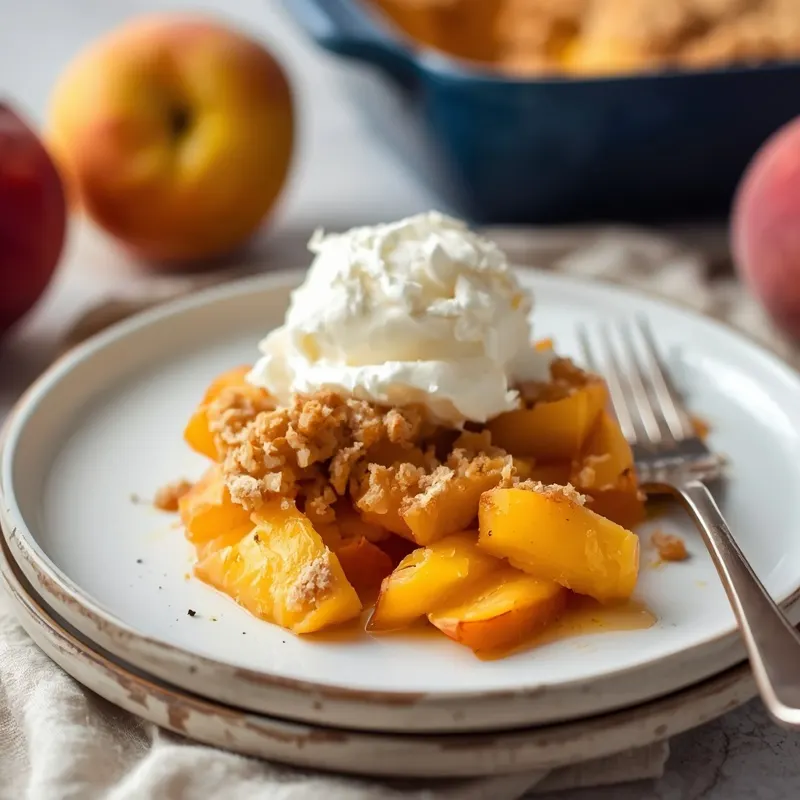Cozy Peach Crumble Cobbler for Potluck Parties