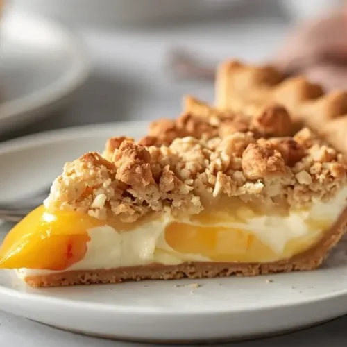 peach crumble cream pie recipe