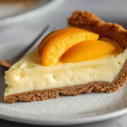 peach custard cream pie recipe
