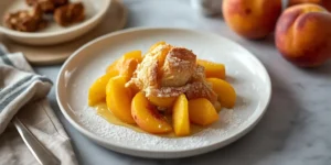 Juicy Fresh Peach Cobbler for Summer Peach Season