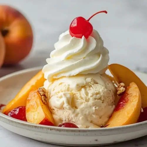 peach ice cream sundae recipe