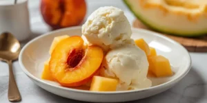 Tropical Peach Melon Ice Cream for Refreshing Summer Desserts