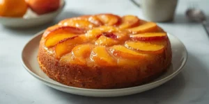 Bright Peach Orange Upside Down Cake for Summer Parties