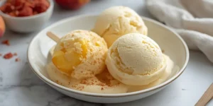 Frozen Peach Popsicle Ice Cream for Poolside Snacks