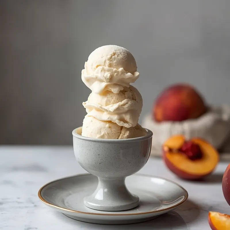 Frozen Peach Popsicle Ice Cream for Poolside Snacks Frozen Peach Popsicle Ice Cream for Poolside Snacks