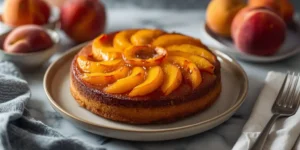 Sweet Peach Upside Down Dump Cake for Summer Parties