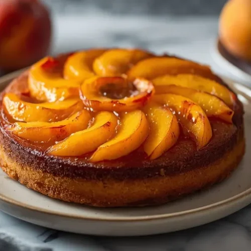 peach upside down cake with box cake recipe