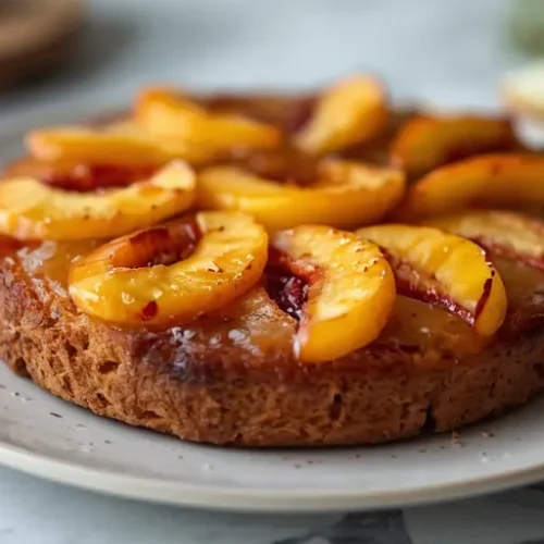peach upside down cake with fresh peaches recipe