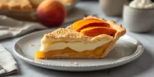 Creamy Peaches and Cream Pie with Fresh Summer Peaches