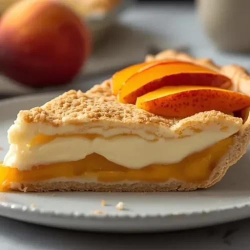 peaches and cream pie with fresh peaches recipe