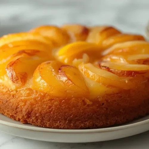 peaches and cream upside down cake recipe