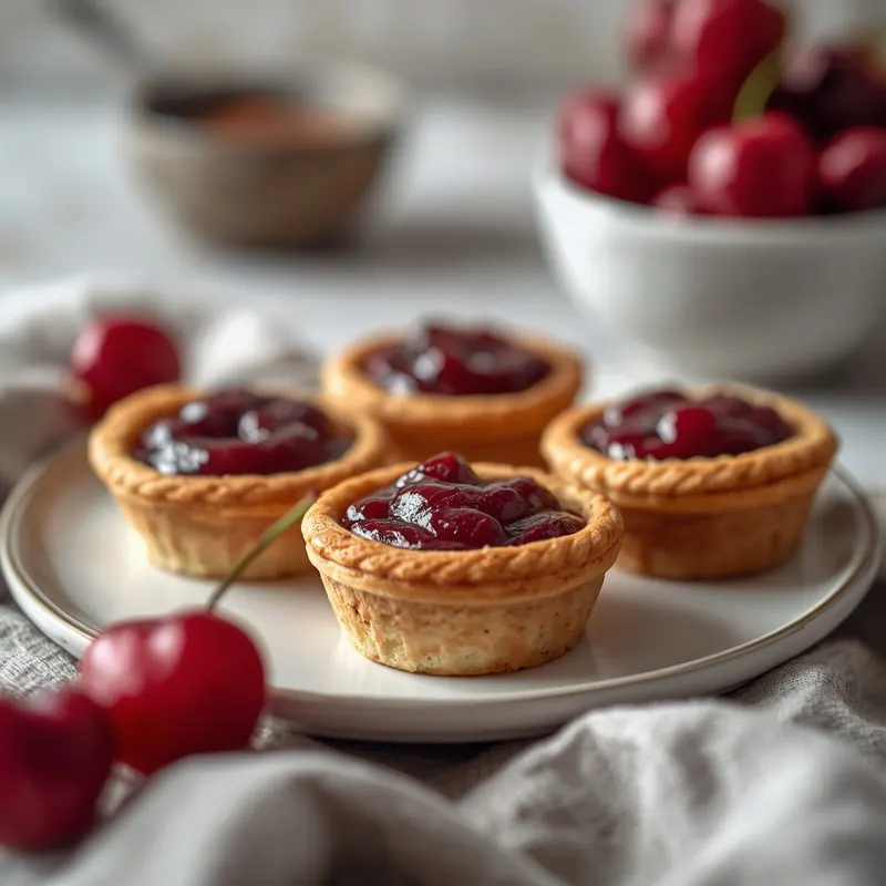Golden Mini Cherry Pies for Quick Family Desserts