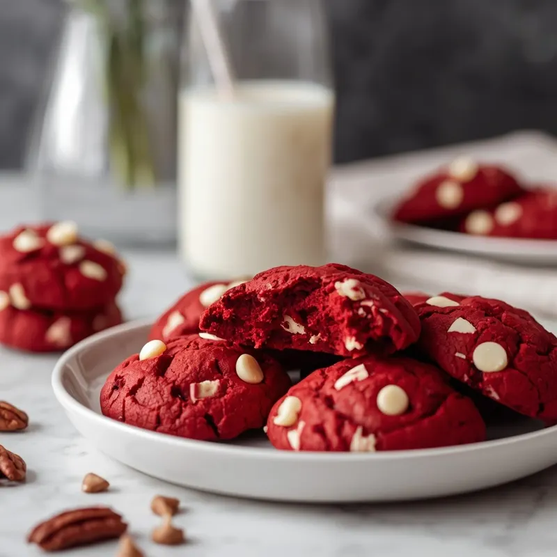 Easy Red Velvet Cookies from Cake Mix for Busy Baking Days