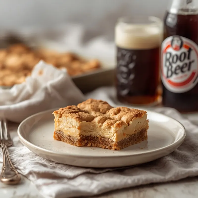 Nostalgic Root Beer Float Pie Bars for Potluck Tables
